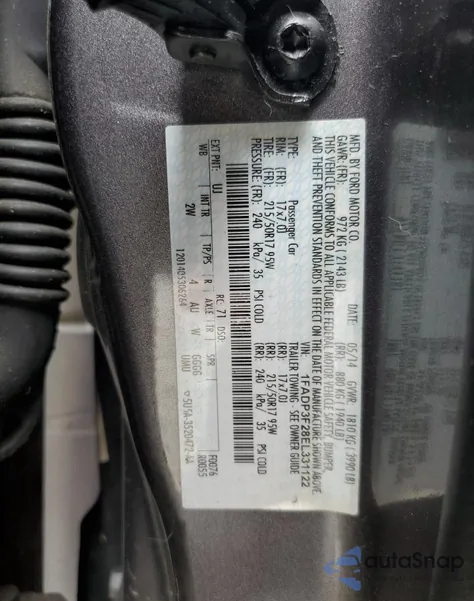 2014 Ford Focus Se from USA, damaged, VIN 1FADP3F28EL331122